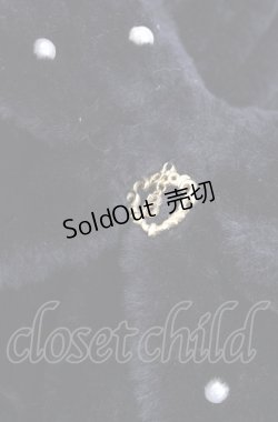 画像2: BABY,THE STARS SHINE BRIGHT / リボンとパールのファーマフラー  クロ O-25-07-31-1085-BA-ZA-OW-ZT274
