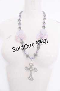Estrellas / クロスビーズネックレス  ラベンダー O-25-07-31-1007-EL-AC-OW-OS
