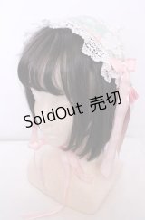 BABY,THE STARS SHINE BRIGHT / SA・KU・RA Cafe a la mode柄ヘッドドレス  若草 O-25-07-31-1094-BA-AC-OW-OS