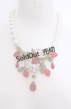 画像1: Atelier＊Silencio / ワイルドストロベリー　リトルレディネックレス  アカ×シロ O-25-07-31-1009-LO-AC-OW-OS