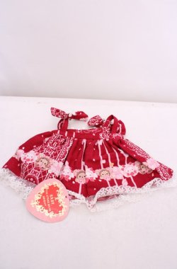 画像2: BABY,THE STARS SHINE BRIGHT / SA KU RAくみゃちゃん柄くみゃちゃんジャンパースカート  えんじ O-25-07-31-1118-BA-ZA-OW-OS