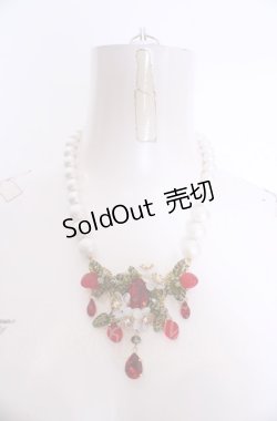 画像2: Atelier＊Silencio / ワイルドストロベリー　リトルレディネックレス  アカ×シロ O-25-07-31-1009-LO-AC-OW-OS