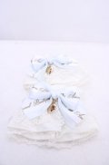 Amavel / Bunny＆Chick Festivalリボンカフス  シロ×サックス O-25-07-31-1120-CA-ZA-OW-OS