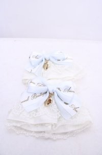 Amavel / Bunny＆Chick Festivalリボンカフス  シロ×サックス O-25-07-31-1120-CA-ZA-OW-ZT485-F004
