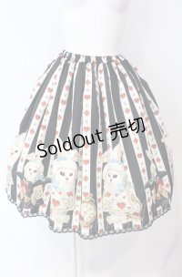 Enchantlic Enchantilly / 不思議の国のQueenCatスカート  クロ×シロ O-25-07-31-1123-LO-SK-OW-OS