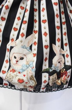 画像2: Enchantlic Enchantilly / 不思議の国のQueenCatスカート  クロ×シロ O-25-07-31-1123-LO-SK-OW-OS
