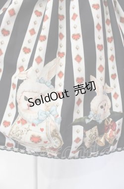 画像2: Enchantlic Enchantilly / 不思議の国のQueenCatスカート  クロ×シロ O-25-07-31-1123-LO-SK-OW-OS