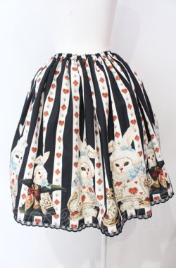 画像4: Enchantlic Enchantilly / 不思議の国のQueenCatスカート  クロ×シロ O-25-07-31-1123-LO-SK-OW-OS