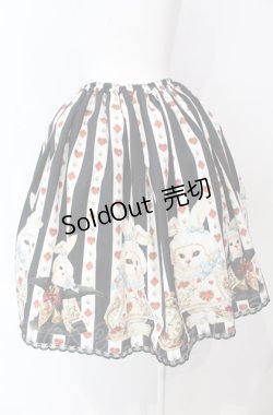 画像4: Enchantlic Enchantilly / 不思議の国のQueenCatスカート  クロ×シロ O-25-07-31-1123-LO-SK-OW-OS
