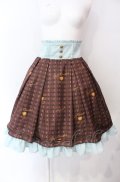 Amavel / Melt Chocolate スカート  ミント×ブラウン O-25-07-31-1124-CA-SK-IG-OS