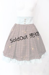 Amavel / Melt Chocolate スカート  ミント×ブラウン O-25-07-31-1124-CA-SK-IG-OS