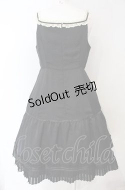 画像4: Emily Temple cute / レース配色サテンノースリーブワンピース  クロ×キナリ O-25-07-31-1126-ET-OP-OW-OS