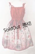 Enchantlic Enchantilly / 金魚の宝石箱 シャンタンジャンパースカート  茜色 O-25-07-31-1128-LO-OP-OW-OS