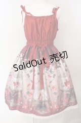 Enchantlic Enchantilly / 金魚の宝石箱 シャンタンジャンパースカート  茜色 O-25-07-31-1128-LO-OP-OW-OS
