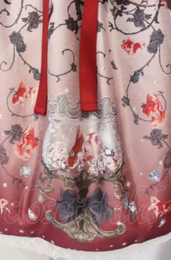 画像2: Enchantlic Enchantilly / 金魚の宝石箱 シャンタンジャンパースカート  茜色 O-25-07-31-1128-LO-OP-OW-OS