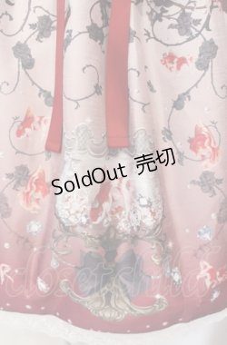 画像2: Enchantlic Enchantilly / 金魚の宝石箱 シャンタンジャンパースカート  茜色 O-25-07-31-1128-LO-OP-OW-OS