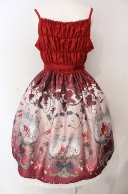 画像4: Enchantlic Enchantilly / 金魚の宝石箱 シャンタンジャンパースカート  茜色 O-25-07-31-1128-LO-OP-OW-OS