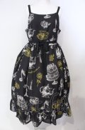 Perla nell' ostrica / Little banquet Jumper Skirt　ジャンパースカート  クロ O-25-07-31-1131-EL-OP-OW-OS