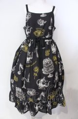 Perla nell' ostrica / Little banquet Jumper Skirt　ジャンパースカート  クロ O-25-07-31-1131-EL-OP-OW-OS