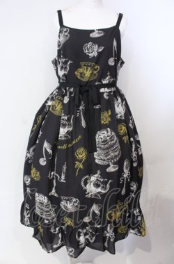 画像1: Perla nell' ostrica / Little banquet Jumper Skirt　ジャンパースカート  クロ O-25-07-31-1131-EL-OP-OW-OS