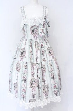 画像1: RoyalPrincessAlice / Rococo Rose Catジャンパースカート  ミント O-25-07-31-1132-LO-OP-OW-OS