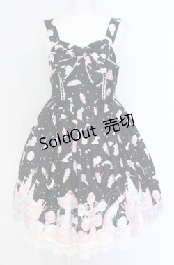 画像1: Angelic Pretty / Milky PlanetリボンジャンパースカートSet  クロ O-25-07-31-1135-AP-OP-OW-OS