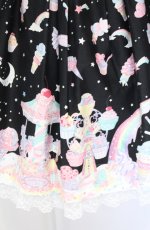 画像2: Angelic Pretty / Milky　PlanetリボンジャンパースカートSet  クロ O-25-07-31-1135-AP-OP-OW-OS (2)