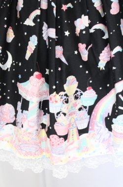 画像2: Angelic Pretty / Milky　PlanetリボンジャンパースカートSet  クロ O-25-07-31-1135-AP-OP-OW-OS