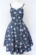 Emily Temple cute / Mystical Seaフレアワンピース  ディープブルー O-25-07-31-1137-ET-OP-OW-OS