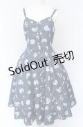 Emily Temple cute / Mystical Seaフレアワンピース  ディープブルー O-25-07-31-1137-ET-OP-OW-OS