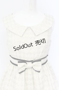 画像2: Emily Temple cute / ダイヤ柄ラメジャガードドレス  アイボリー O-25-07-31-1139-ET-OP-OW-OS