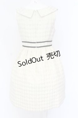 画像3: Emily Temple cute / ダイヤ柄ラメジャガードドレス  アイボリー O-25-07-31-1139-ET-OP-OW-OS