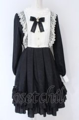 Pina sweetcollection / ローズジャガードワンピース  クロ×シロ O-25-07-31-1142-LO-OP-OW-OS