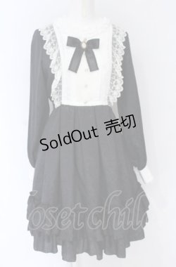 画像1: Pina sweetcollection / ローズジャガードワンピース  クロ×シロ O-25-07-31-1142-LO-OP-OW-OS