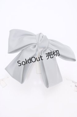 画像1: Fi.n.t / マットサテンビッグリボンバレッタ  グリーン O-25-07-31-1015-CA-AC-OW-ZT485-F003