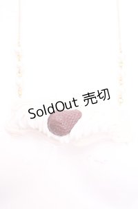 Boo!Do堂 / 美味しいとこだけネックレス(ショートケーキ)  アイボリー×レッド O-25-07-31-1016-PU-AC-OW-OS