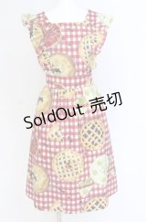 MILK / タルトエプロンドレス  アカ O-25-07-31-1156-ML-OP-OW-OS