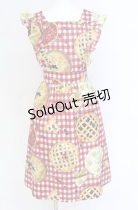 MILK / タルトエプロンドレス  アカ O-25-07-31-1156-ML-OP-OW-OS