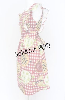 画像2: MILK / タルトエプロンドレス  アカ O-25-07-31-1156-ML-OP-OW-OS