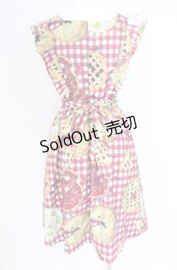 画像3: MILK / タルトエプロンドレス  アカ O-25-07-31-1156-ML-OP-OW-OS