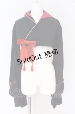 画像1: metamorphose / フード付き着物袖ボレロ 1 クロ O-25-07-31-1159-ME-JA-OW-OS