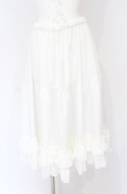 画像1: axes femme kawaii / ミディフリルペチスカート M シロ O-25-07-31-1160-AX-SK-OW-OS