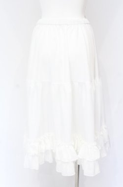 画像2: axes femme kawaii / ミディフリルペチスカート M シロ O-25-07-31-1160-AX-SK-OW-OS