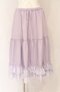 axes femme kawaii / ミディフリルペチスカート M ラベンダー O-25-07-31-1161-AX-SK-OW-OS