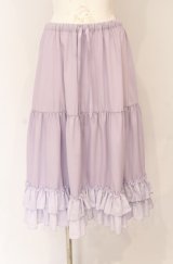 axes femme kawaii / ミディフリルペチスカート M ラベンダー O-25-07-31-1161-AX-SK-OW-OS