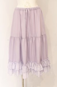 axes femme kawaii / ミディフリルペチスカート M ラベンダー O-25-07-31-1161-AX-SK-OW-OS