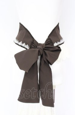 画像2: Enchantlic Enchantilly / チュールレースリボンコルセット  ブラウン×アイボリー O-25-07-31-1165-LO-TO-OW-OS
