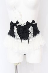 Enchantlic Enchantilly / リボンつきリボンコルセット  クロ×シロ O-25-07-31-1166-LO-TO-OW-OS