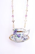 Enchantlic Enchantilly / すみれのティーカップネックレス  ラベンダー O-25-07-31-1018-LO-AC-OW-OS