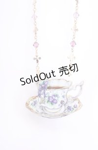 Enchantlic Enchantilly / すみれのティーカップネックレス  ラベンダー O-25-07-31-1018-LO-AC-OW-OS